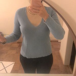 V neck super soft wool sweater